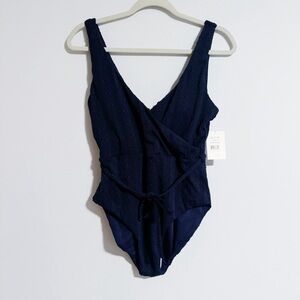Andie - Navy Eyelet Belmar One Piece Swimsuit